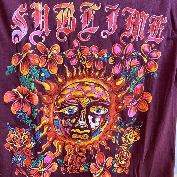 Sublime Women's Red Floral Graphic Short Sleeve T-Shirt - Size XL - NWT - Picture 4 of 5